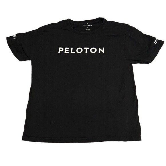 Peloton Century 100 T-Shirt - Black Size Large Dri Fit Work Out Spinning Bike - Picture 1 of 6